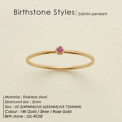 Wholesale Jewelry Simple Style Classic Style Solid Color 304 Stainless Steel Rhinestones Inlay Rings