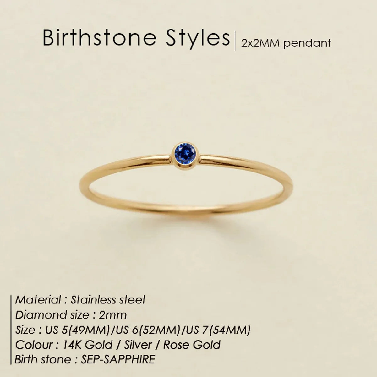 Wholesale Jewelry Simple Style Classic Style Solid Color 304 Stainless Steel Rhinestones Inlay Rings