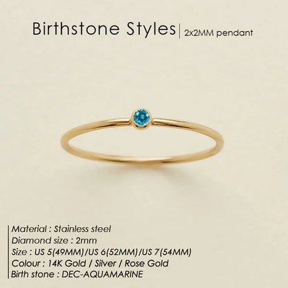 Wholesale Jewelry Simple Style Classic Style Solid Color 304 Stainless Steel Rhinestones Inlay Rings