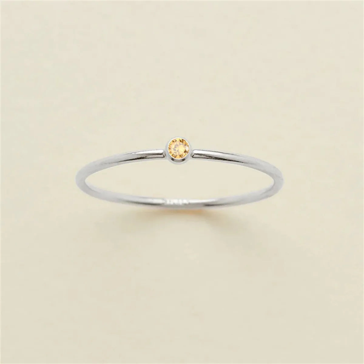 Wholesale Jewelry Simple Style Classic Style Solid Color 304 Stainless Steel Rhinestones Inlay Rings