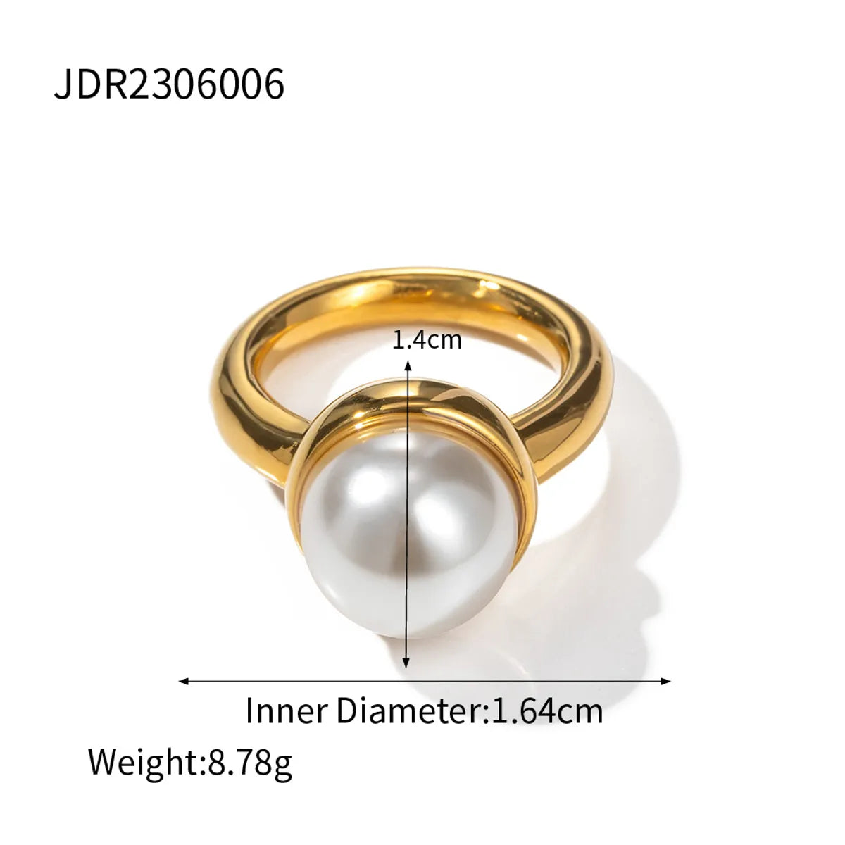 Wholesale Jewelry Simple Style Classic Style Solid Color 304 Stainless Steel Rhinestones Inlay Rings