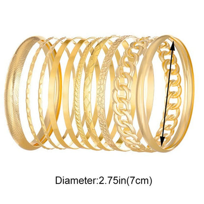 Simple Style Classic Style Solid Color Gold Plated Alloy Wholesale Bangle