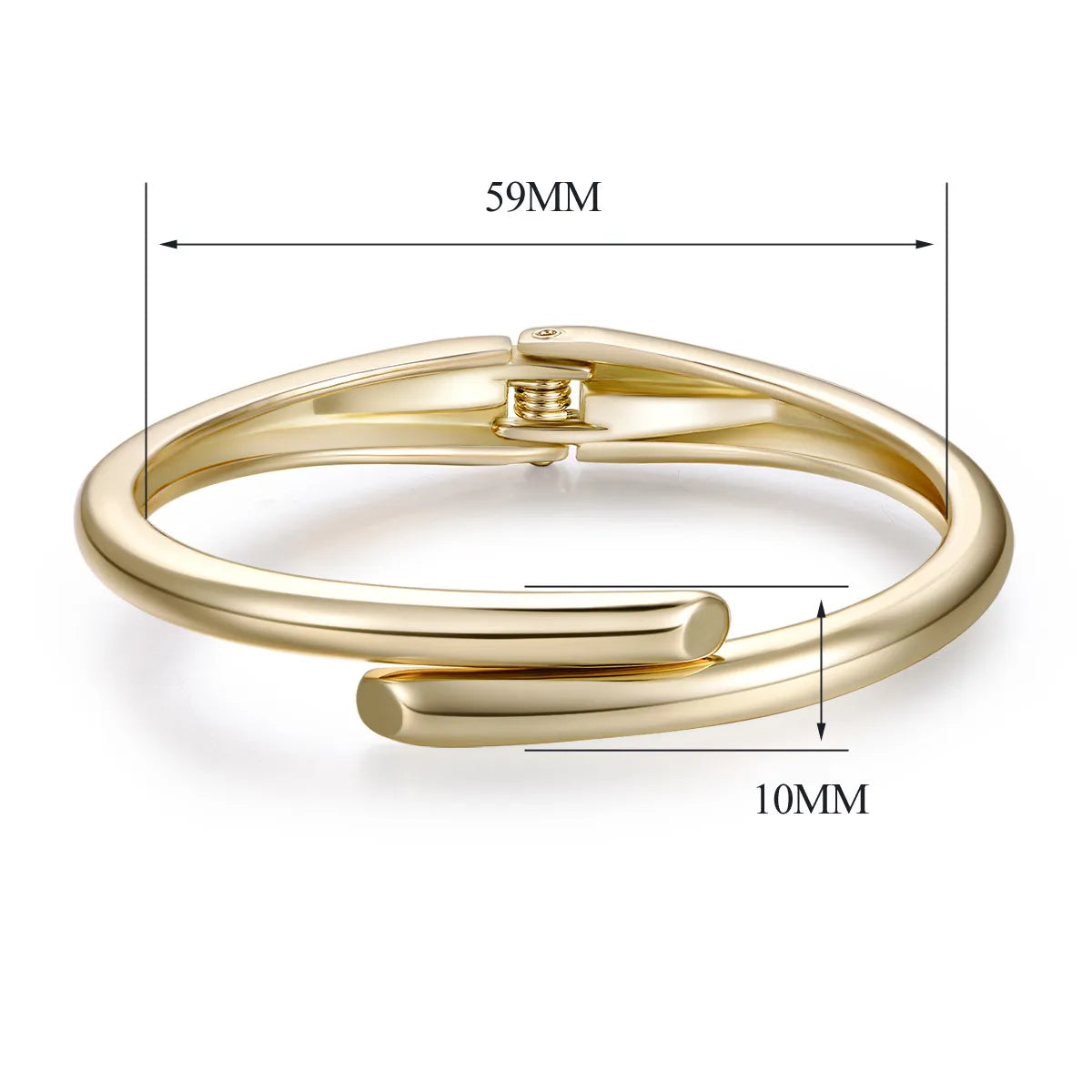 Simple Style Classic Style Solid Color Gold Plated Alloy Wholesale Bangle