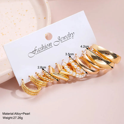 Wholesale Jewelry Simple Style Classic Style Solid Color Alloy Gold Plated Plating Earrings