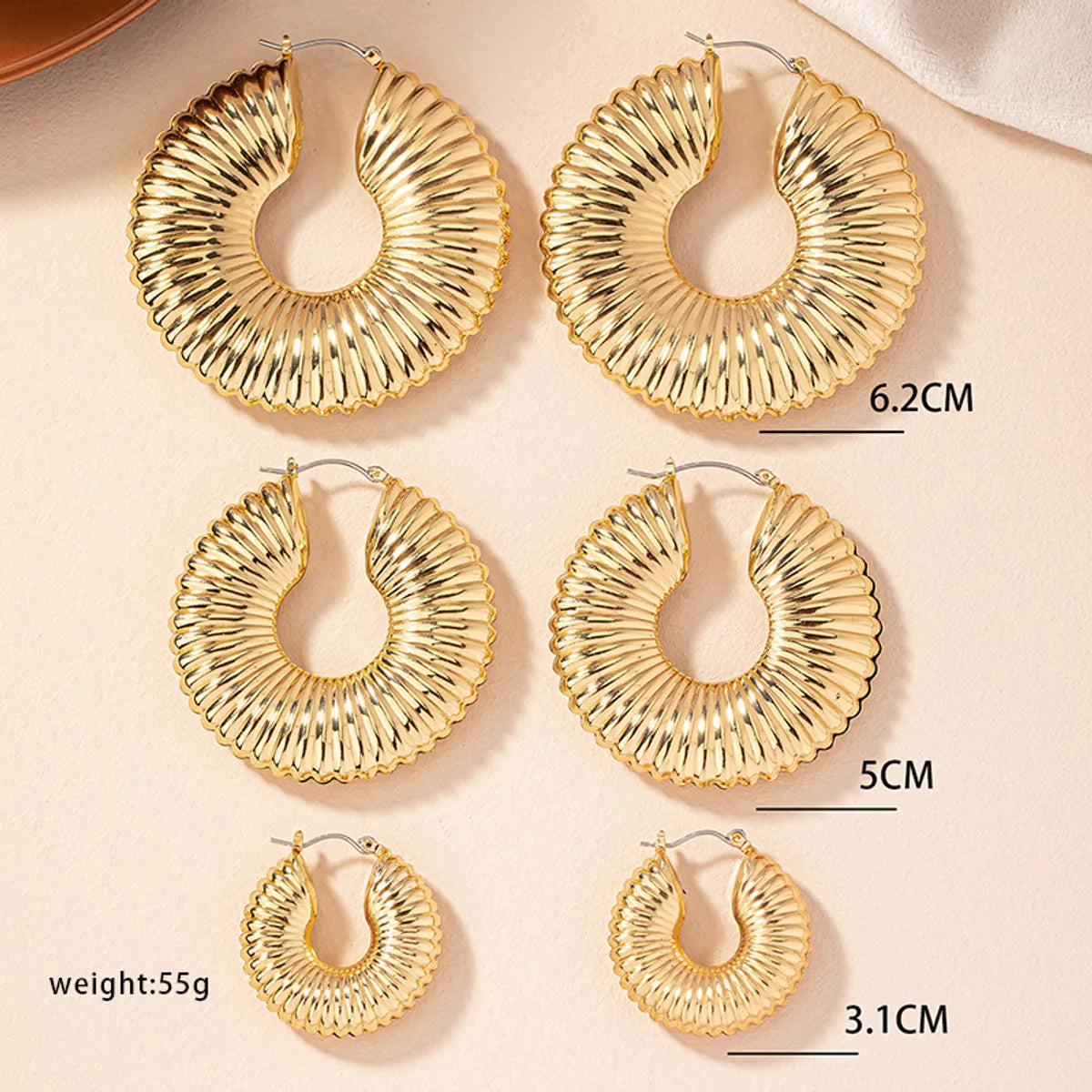 1 Set Simple Style Classic Style Solid Color Plating Ferroalloy 14k Gold Plated Ear Studs