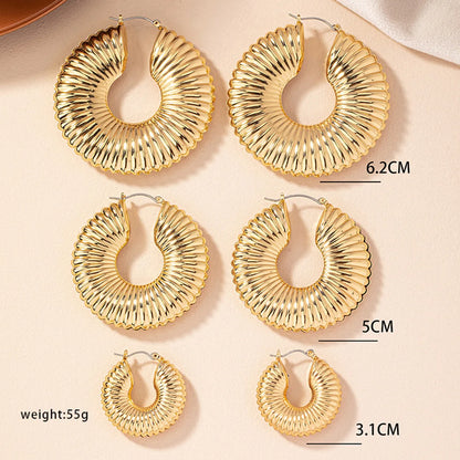 1 Set Simple Style Classic Style Solid Color Plating Ferroalloy 14k Gold Plated Ear Studs