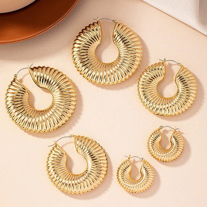 1 Set Simple Style Classic Style Solid Color Plating Ferroalloy 14k Gold Plated Ear Studs