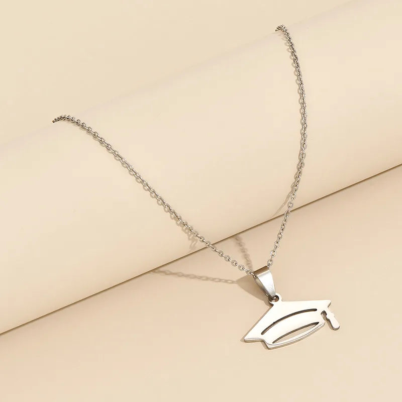 Wholesale Jewelry Simple Style Classic Style Solid Color Stainless Steel Alloy Gold Plated Plating Pendant Necklace