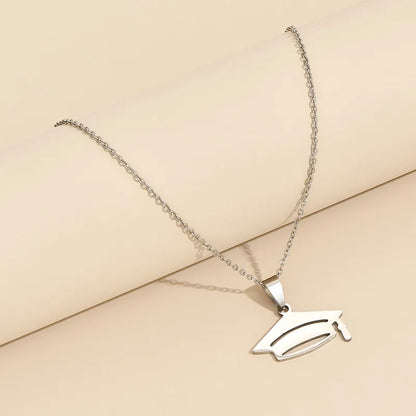 Wholesale Jewelry Simple Style Classic Style Solid Color Stainless Steel Alloy Gold Plated Plating Pendant Necklace