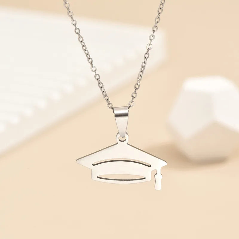 Wholesale Jewelry Simple Style Classic Style Solid Color Stainless Steel Alloy Gold Plated Plating Pendant Necklace