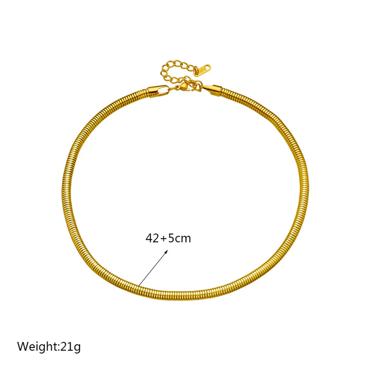 Wholesale Jewelry Simple Style Classic Style Solid Color Titanium Steel Plating Necklace