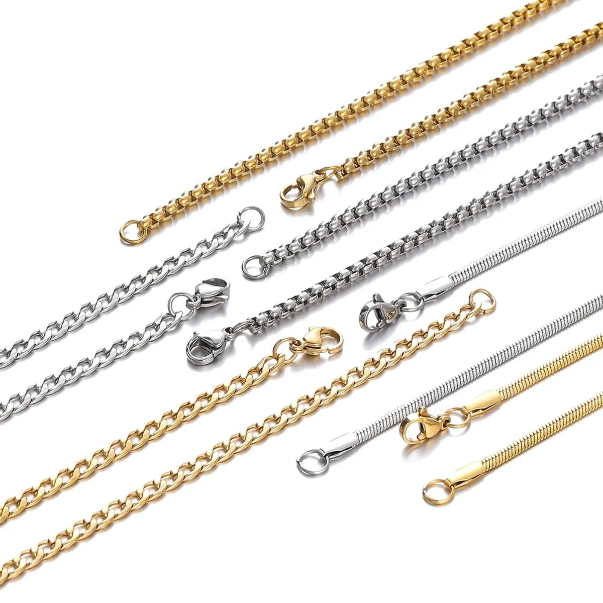 Wholesale Jewelry Simple Style Classic Style Solid Color Titanium Steel Plating Necklace