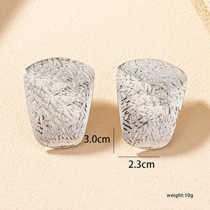 Wholesale Jewelry Simple Style Classic Style Square Alloy 14k Gold Plated Plating Ear Studs