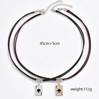 Wholesale Jewelry Simple Style Classic Style Square Zinc Alloy Rhinestones Inlay Pendant Necklace