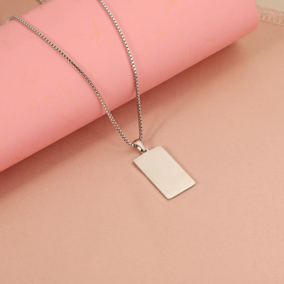 Wholesale Jewelry Simple Style Classic Style U Shape 304 Stainless Steel Plating Pendant Necklace