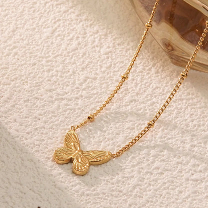 Wholesale Jewelry Simple Style Commute Butterfly 304 Stainless Steel 18K Gold Plated Plating Jewelry Set