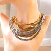 Wholesale Jewelry Simple Style Commute Geometric 304 Stainless Steel 18K Gold Plated White Gold Plated Chain Bracelets Necklace