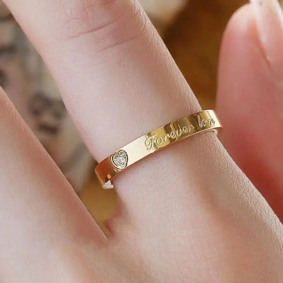 Wholesale Jewelry Simple Style Commute Letter Solid Color Titanium Steel Plating Rings