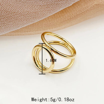 Wholesale Jewelry Simple Style Commute Round Square Heart Shape 304 Stainless Steel Zircon 14K Gold Plated Asymmetrical Plating Inlay Rings