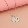 Wholesale Jewelry Simple Style Commute Round Customization Laser Engraving Titanium Steel Plating Pendant Necklace