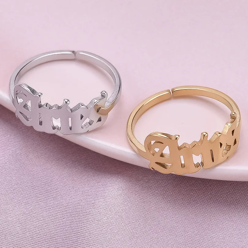 Wholesale Jewelry Simple Style Constellation 304 Stainless Steel 18K Gold Plated Polishing Rings