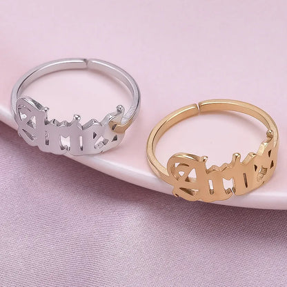 Wholesale Jewelry Simple Style Constellation 304 Stainless Steel 18K Gold Plated Polishing Rings