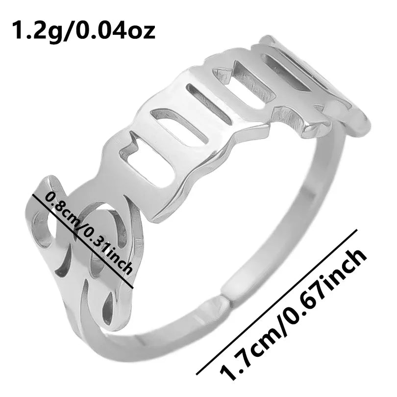 Wholesale Jewelry Simple Style Constellation 304 Stainless Steel 18K Gold Plated Polishing Rings