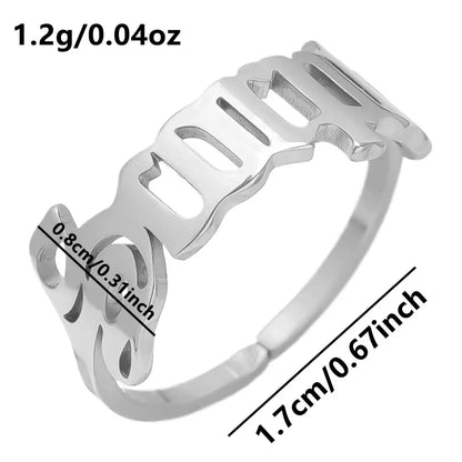 Wholesale Jewelry Simple Style Constellation 304 Stainless Steel 18K Gold Plated Polishing Rings