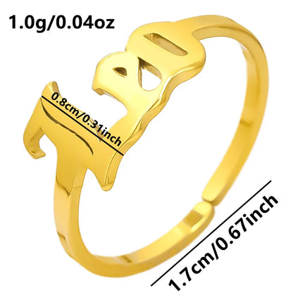 Wholesale Jewelry Simple Style Constellation 304 Stainless Steel 18K Gold Plated Polishing Rings