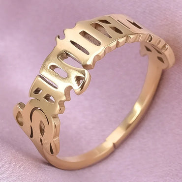 Wholesale Jewelry Simple Style Constellation 304 Stainless Steel 18K Gold Plated Polishing Rings