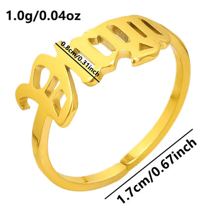 Wholesale Jewelry Simple Style Constellation 304 Stainless Steel 18K Gold Plated Polishing Rings