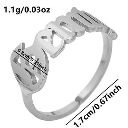 Wholesale Jewelry Simple Style Constellation 304 Stainless Steel 18K Gold Plated Polishing Rings