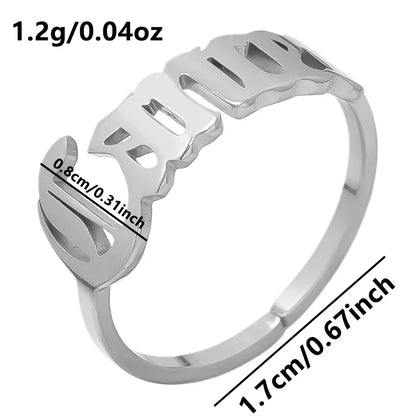 Wholesale Jewelry Simple Style Constellation 304 Stainless Steel 18K Gold Plated Polishing Rings