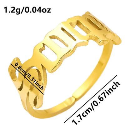 Wholesale Jewelry Simple Style Constellation 304 Stainless Steel 18K Gold Plated Polishing Rings