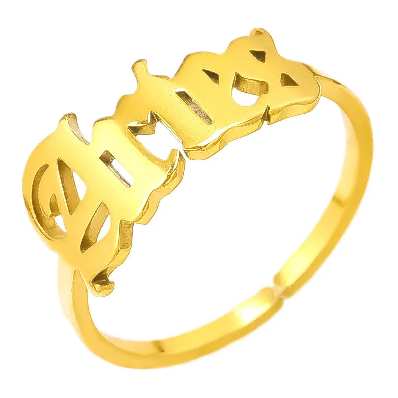 Wholesale Jewelry Simple Style Constellation 304 Stainless Steel 18K Gold Plated Polishing Rings