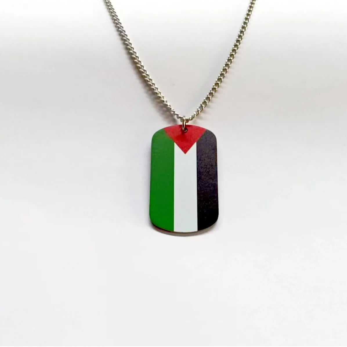 Wholesale Jewelry Simple Style Cool Style National Flag 304 Stainless Steel Pendant Necklace