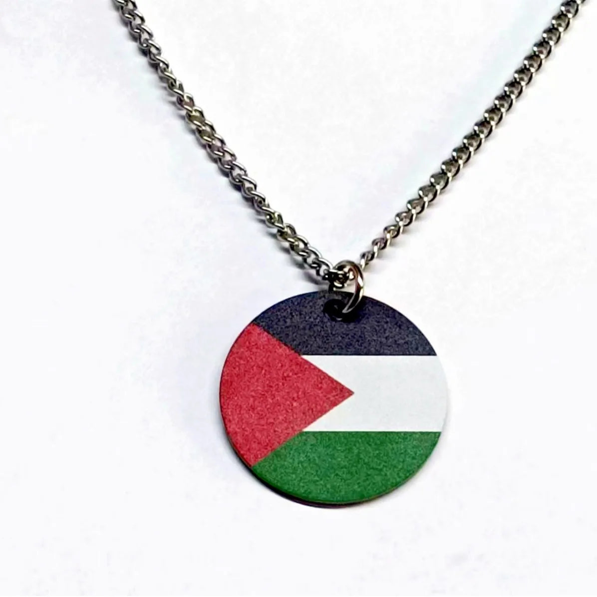 Wholesale Jewelry Simple Style Cool Style National Flag 304 Stainless Steel Pendant Necklace