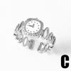 Wholesale Jewelry Simple Style Copper Electroplated Open Ring With Letters Numbers Text Pattern For Women