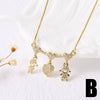 Wholesale Jewelry Simple Style Copper Goldplated Pendant Necklace With Cartoon Characters Box Chain For Unisex