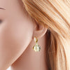 Wholesale Jewelry Simple Style Copper 18K Gold Plated Starfish Shell Fishtail Pendant Earrings For Women