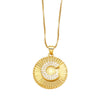 Wholesale Jewelry Simple Style Copper Letter Pendant Necklace With Electroplating And Clavicle Chain