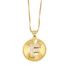 Wholesale Jewelry Simple Style Copper Letter Pendant Necklace With Electroplating And Clavicle Chain