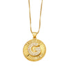 Wholesale Jewelry Simple Style Copper Letter Pendant Necklace With Electroplating And Clavicle Chain