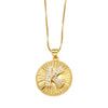 Wholesale Jewelry Simple Style Copper Letter Pendant Necklace With Electroplating And Clavicle Chain