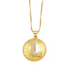 Wholesale Jewelry Simple Style Copper Letter Pendant Necklace With Electroplating And Clavicle Chain