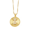 Wholesale Jewelry Simple Style Copper Letter Pendant Necklace With Electroplating And Clavicle Chain