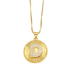 Wholesale Jewelry Simple Style Copper Letter Pendant Necklace With Electroplating And Clavicle Chain
