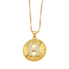 Wholesale Jewelry Simple Style Copper Letter Pendant Necklace With Electroplating And Clavicle Chain