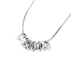Wholesale Jewelry Simple Style Copper Pendant Necklace With Letter Pattern And Box Chain For Women Electroplated