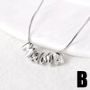 Wholesale Jewelry Simple Style Copper Pendant Necklace With Letter Pattern And Box Chain For Women Electroplated